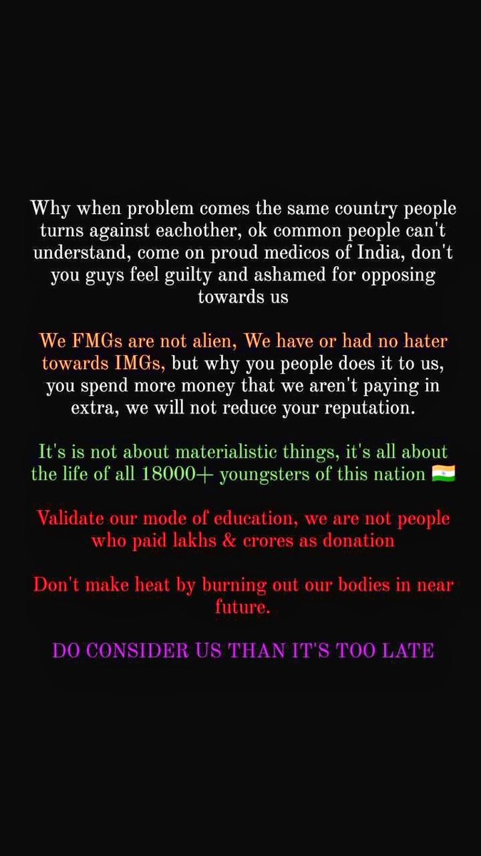 unitedfmgs's tweet photo. Please @NMC_IND take decision for 1st to 6th year students who came back from Ukraine. Help #Ukrainereturnstudents @PMOIndia @MoHFW_INDIA @IMAIndiaOrg @ANI @ABPNews @ZeeNews @rashtrapatibhvn @MEAIndia https://t.co/gHfp0PLGLD