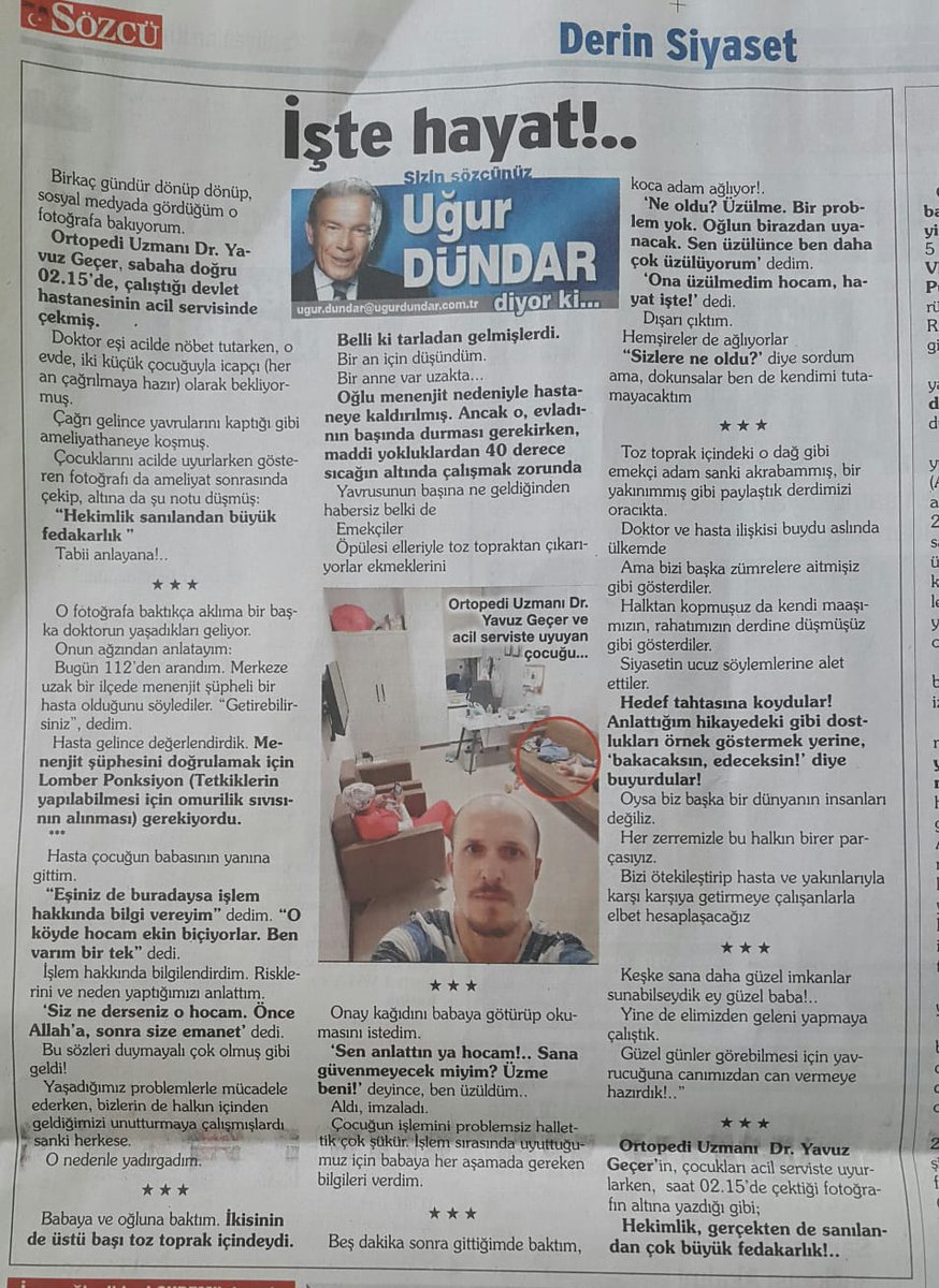 Tesekkurler @ugurdundarsozcu abi. ŞahsImda tüm hekimlerin emeğini ve özverisini gündeme getirdiğin için... #doktorumadokunma #doktorumasaygı 
#doktorumunyanındayım