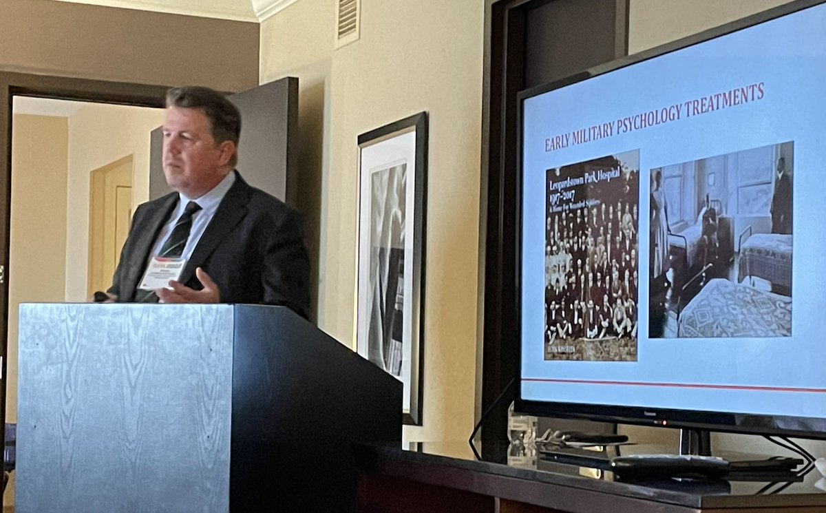 ethicalpsych's tweet photo. Enjoying Dr. McCauley’s talk on UK/Irish military psychology. @APADiv19 @ArmyPsych https://t.co/lB4tAAuIb1
