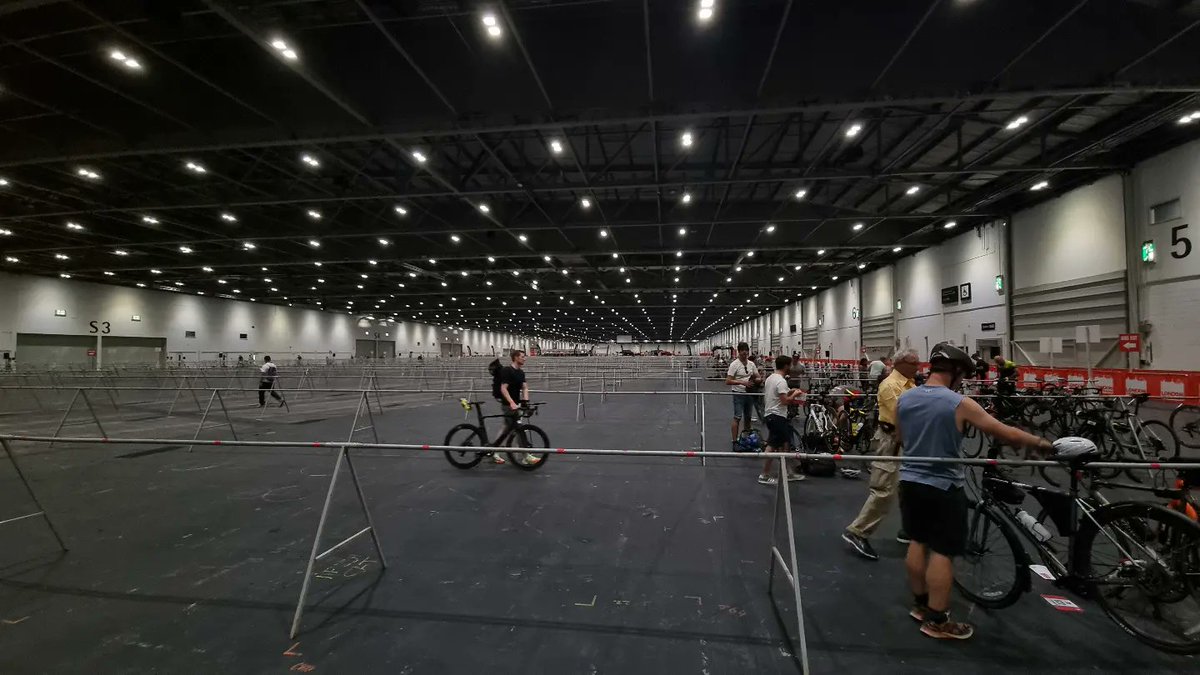Headed down to the Excel to collect my athletes pack, race number and to rack my bike ahead of tomorrow London Olympic Triathlon (@TheLondonTri). Let's do this!