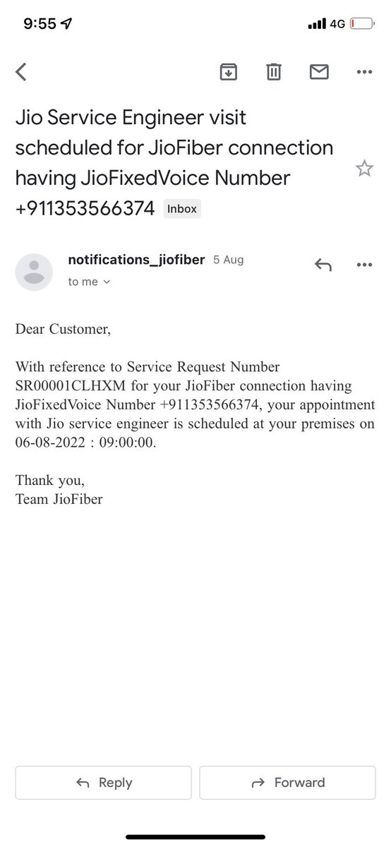 bdhoundiyalbhat's tweet photo. @JioCare @airtelindia @JioCare I am stunned to see how you take up the issues. Your engineer were supposed to visit today but nobody cared to look at it and now  I got the  message that my issue is addressed. tell me what should i do? https://t.co/2dh0m3RMgt