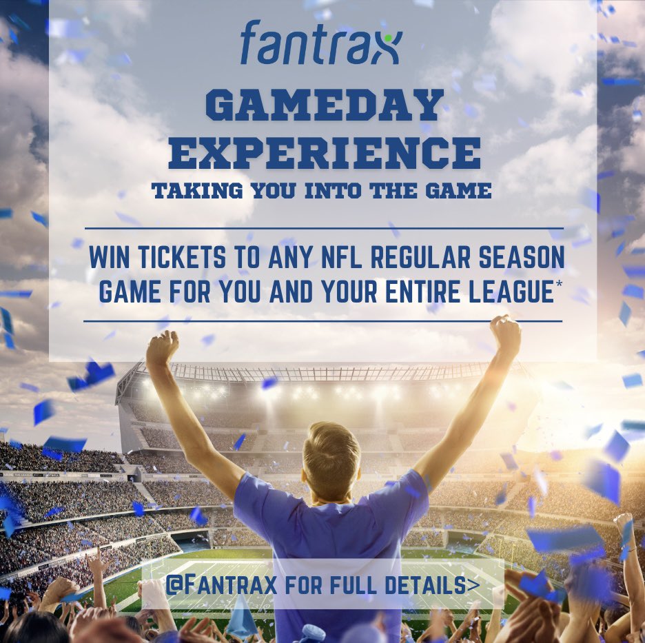 Pretty cool what my friends at @fantrax are doing! They want to send you and your entire fantasy league to an NFL game of your choice plus $6,000 spending cash. You're entered if you move your league to Fantrax. Which NFL game would you pick?