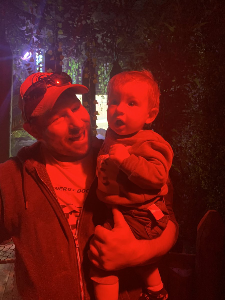 CarrieMReeve's tweet photo. Spent a family afternoon out at petting farm then went on a boat ride and dinosaur fun house, lucifer wasn’t sure what to do when he saw a dinosaur 🤣🤣 https://t.co/M994zLV7eV