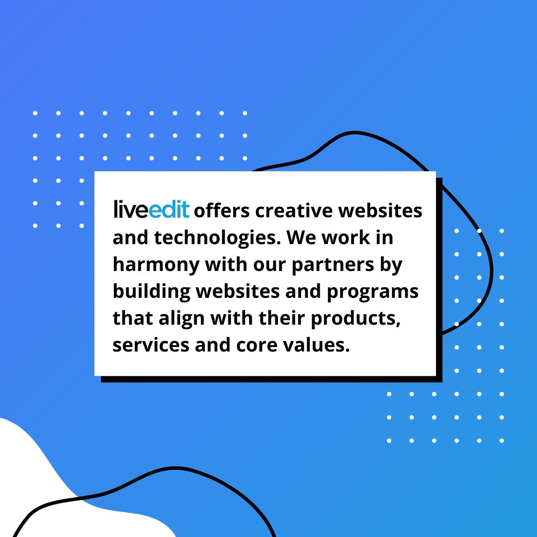 liveedit's tweet photo. Click the website link in our bio to check out features, view services and see what our company is all about. We hope everyone has an amazing weekend!

#webdesign #digital #businessstartup #websitebuilder #technology https://t.co/CHxPuiaX1J