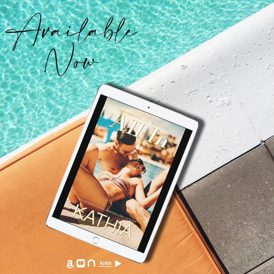 15VirginiaLee's tweet photo. All In by @kathiaherself is LIVE!

 Download today 
Amazon: https://t.co/HMau0spMV3
Apple Books: https://t.co/UuAnOGznrI
Nook: https://t.co/cuxldDq2E6
Kobo: https://t.co/Pm01tFp9zY
Google Play: https://t.co/1eTw7YTJzz

@greyspromo #kathiaherself #RomanticComedy #BeachRomance https://t.co/p4pyt3mER2