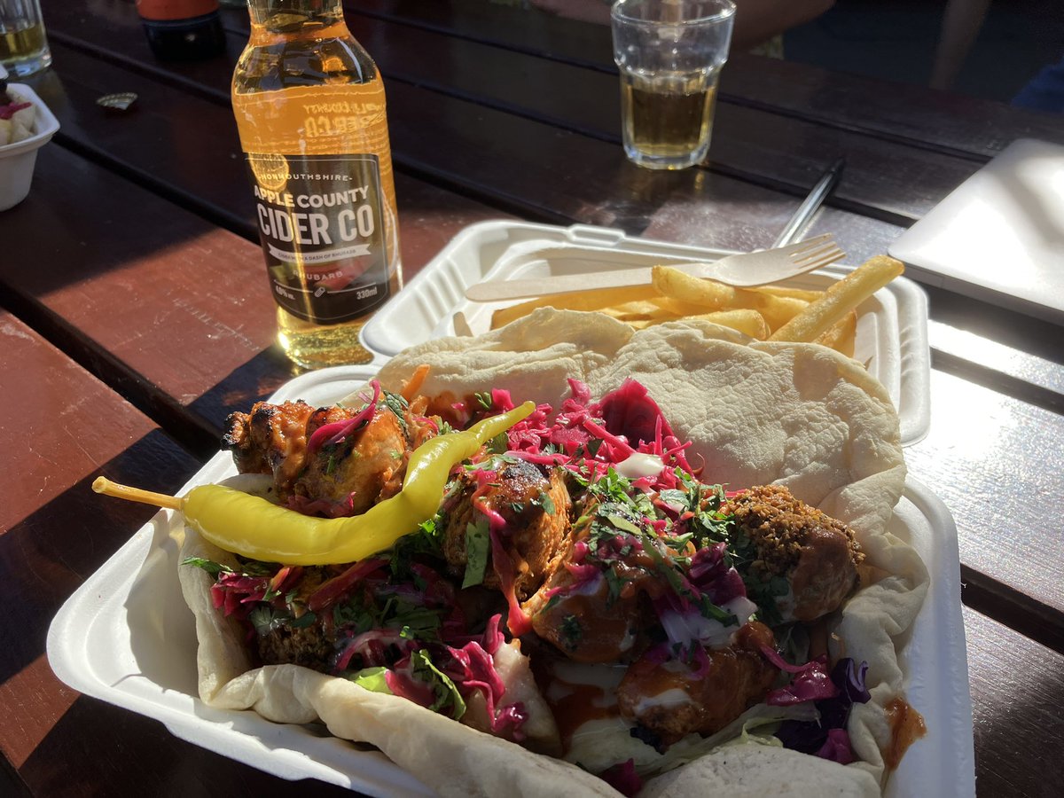 Pretty much a match made in heaven! <a href="/apple_countyco/">Apple County Cider</a> and #triggkebabs happy campers tonight. All locally sourced and delicious!