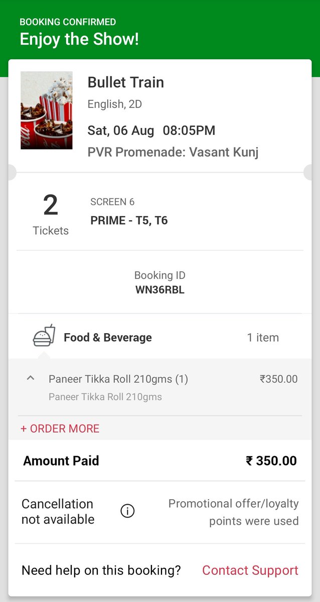 rahulchaai's tweet photo. Dear @bookmyshow.. I ordered my food at the beginning of movie itself but couldn't get the same till intervel. When I approached the order recieving person. I was told that for the same I need to show my booking at the counter itself. I mean what the nonsense is this
1/2 https://t.co/Fol437UKYc