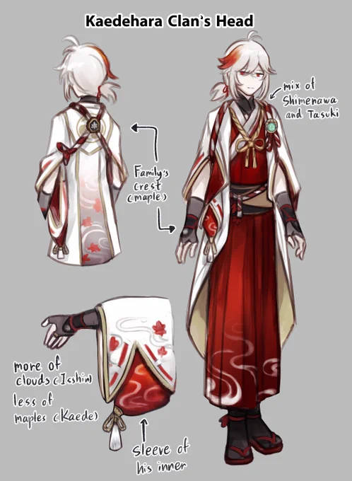 Kazuha's skin, if his clan didn't fall.
He doesn't smile as often. 

#GenshinImpact #原神 #Kazuha #Ayato 