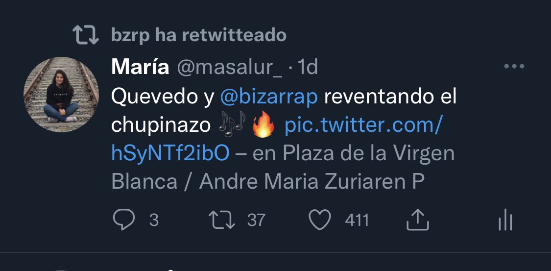 masalur_'s tweet photo. No estoy mentalmente preparada para esto, @bizarrap acaba de hacerme RT. 😱😱 https://t.co/IB7cKpzwqx
