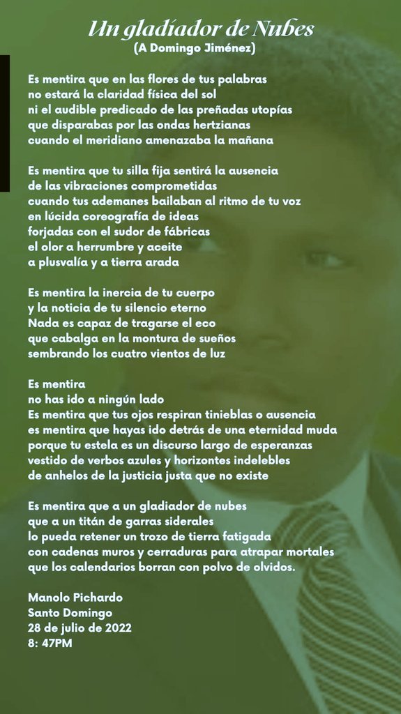 Siempre estarás en nuestros corazones gladiador de nubes <a href="/domingojimenez/">Domingo Jiménez</a> te vamos extrañar 💔