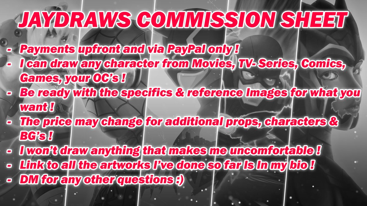 JayDraws101's tweet image. ✨Commissions Opened✨

All the information you need is down there⬇️
Love you all💖