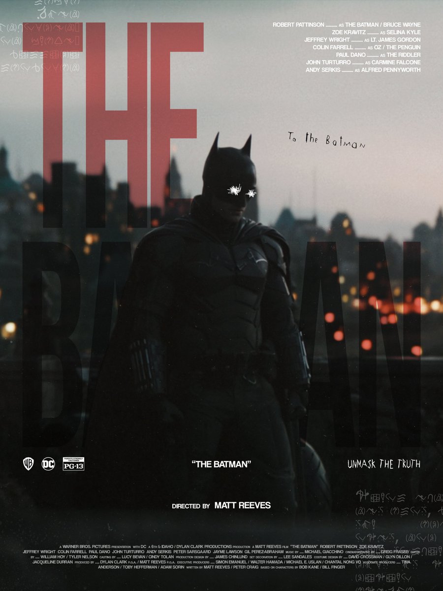 cmbgraphicdsn's tweet photo. Forgot to post this. My newest AMP for Matt Reeves' "The Batman".
#TheBatman #TheBatmanFilm #DC #dccomics #graphicdesign #graphicdesigner #graphicdesigners #posterdesign #posterdesigns #BatmanPoster #robertpattinson #zoekravitz #mattreeves https://t.co/u9WzoBkn77