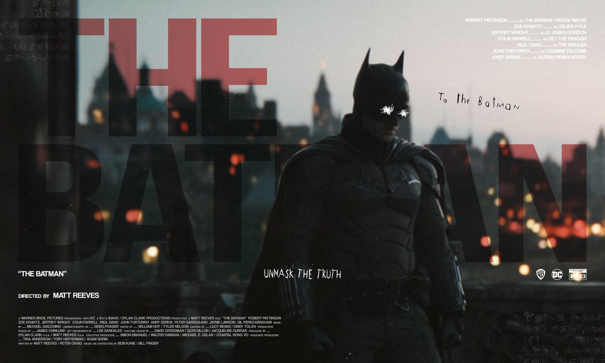 cmbgraphicdsn's tweet photo. Forgot to post this. My newest AMP for Matt Reeves' "The Batman".
#TheBatman #TheBatmanFilm #DC #dccomics #graphicdesign #graphicdesigner #graphicdesigners #posterdesign #posterdesigns #BatmanPoster #robertpattinson #zoekravitz #mattreeves https://t.co/u9WzoBkn77