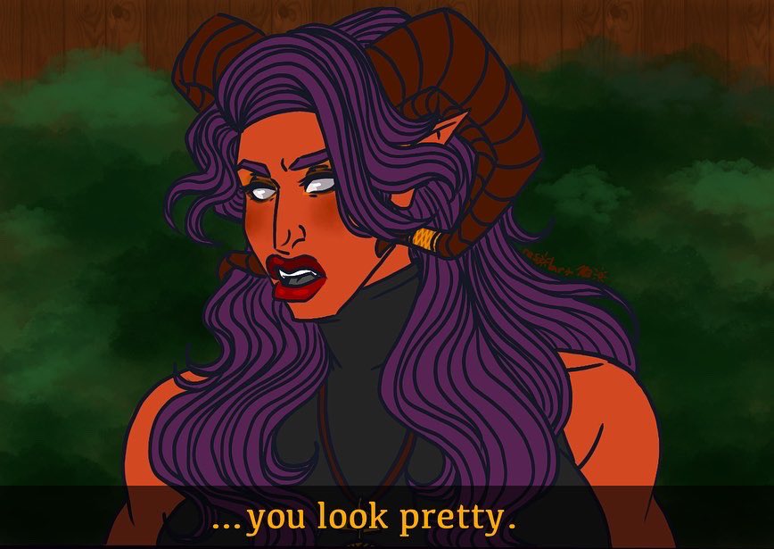artresol's tweet photo. [repost] the fact that valza was able to lock him down w/ this behavior is the greatest mystery of our age 😳😔💖 #dnd #tiefling #DnDcharacter #ttrpg #dnddrow https://t.co/RoooGJI1Cv