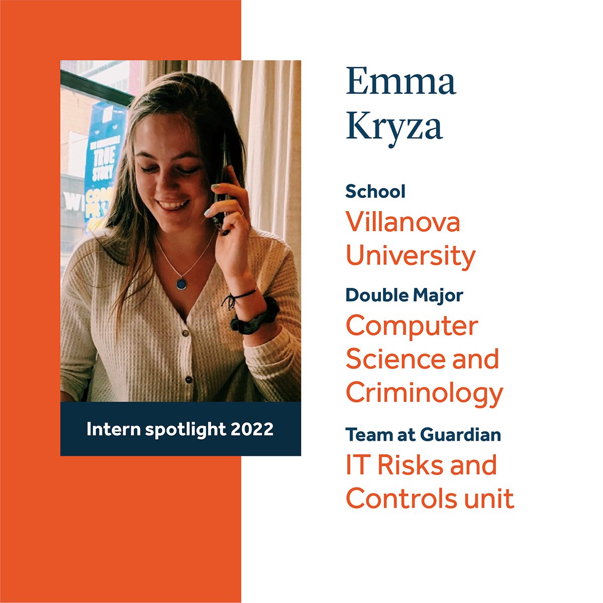 We asked our interns what inspires them. Emma shared "My parents.  I know how hard they worked to give us the best life they could and that inspires me to work as hard as I can to make my future the best it can be and not waste the opportunities presented to me." #InternLife