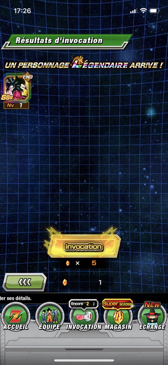 _END_PamPam's tweet photo. Mon humeur et mitigée ! Je suis heureuse et j’ai la haine en même temps 😭 😡
Depuis le début de l’anniversaire j’ai du mettre plus de 1000 ds pour avoir ce LR.. 
Il aura fallut mettre Aujourd’hui juste 5DS avoir les zeno pour avoir ce putain de LR.. 😭😭😭 #dokkan #DOKKANBATTLE https://t.co/ByGbDHDpfV