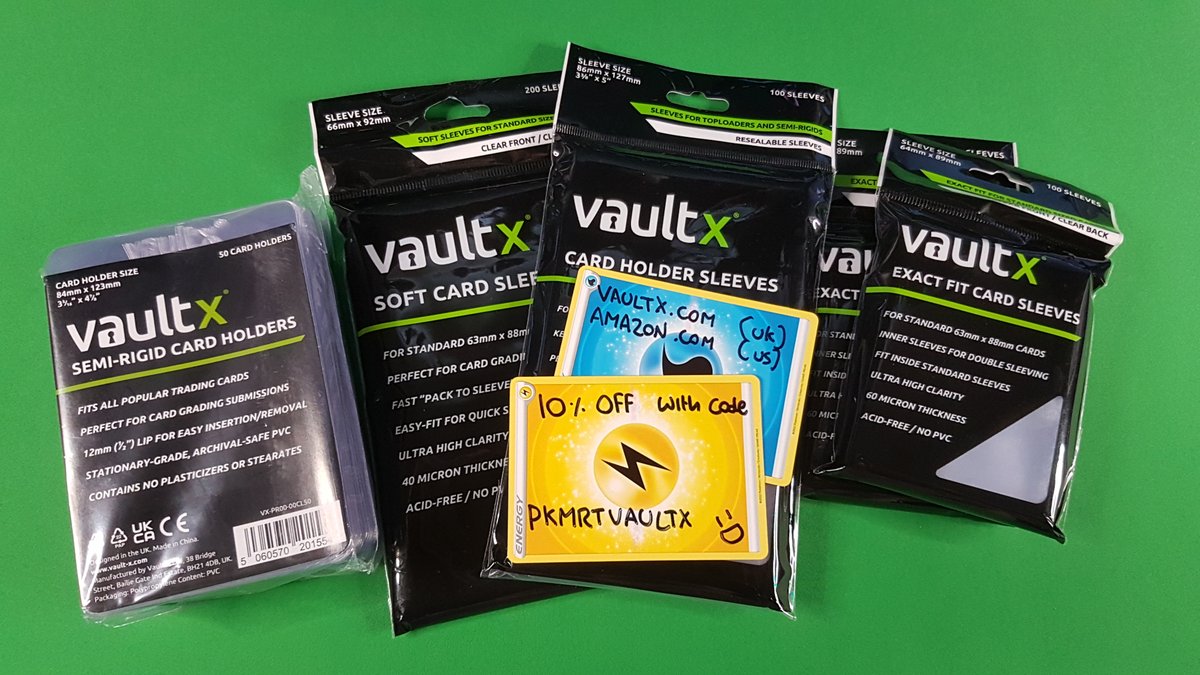 ThatNerdMert's tweet photo. NOW I'm ready to make some trades 🔥 Nice one @vaultxhq top quality products as always!
Cheeky 10% with code PKMRTVAULTX @ https://t.co/isOYq553WT (UK) and https://t.co/udtsw5X6kt (US)
Thanks to everyone who has used my code so far 💙
#PokemonTCG #MetaZoo #MTG #SemiRigid #TCG https://t.co/eL49rtpaq7