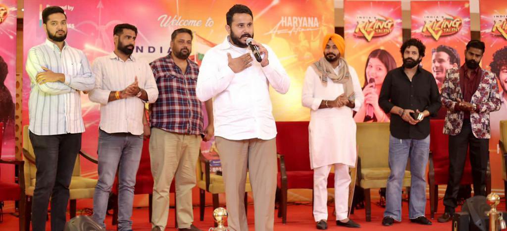 RizingTalent's tweet photo. Visuals of the launch of India's Rizing Talent from Haryana. 

A unique platform for the youth to express themselves through different forms of art.

 It's Haryana's time to showcase their talent to the world, share your one minute and participate in the competition. https://t.co/oqRU1nNJxQ