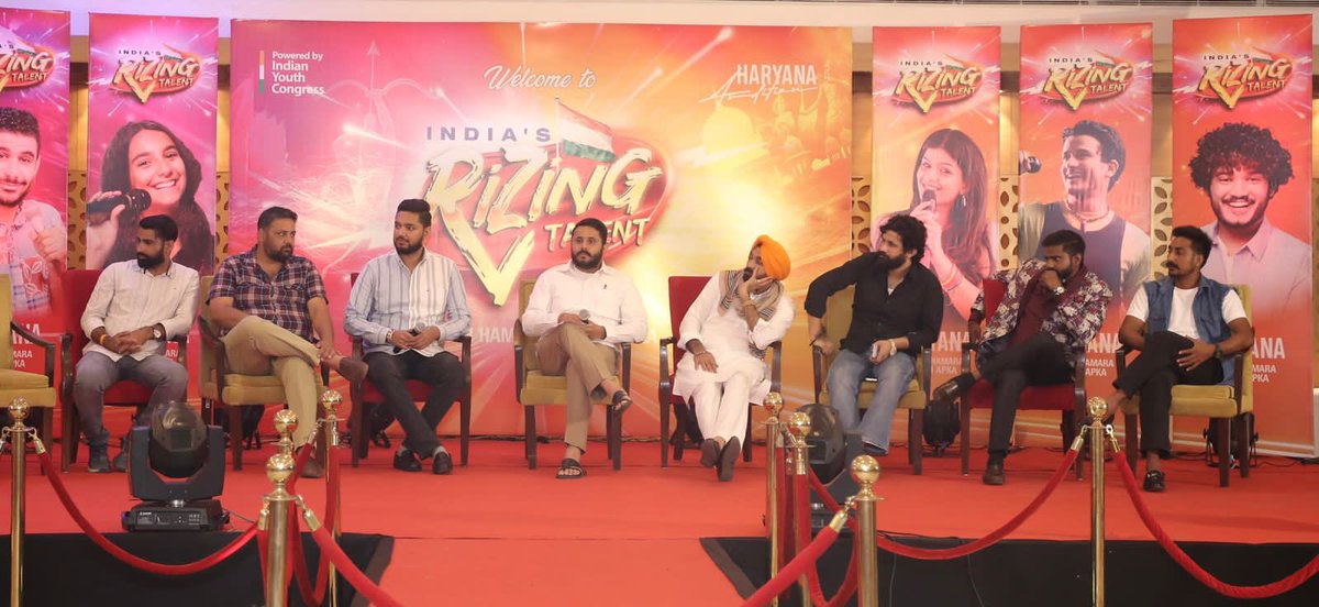 RizingTalent's tweet photo. Visuals of the launch of India's Rizing Talent from Haryana. 

A unique platform for the youth to express themselves through different forms of art.

 It's Haryana's time to showcase their talent to the world, share your one minute and participate in the competition. https://t.co/oqRU1nNJxQ