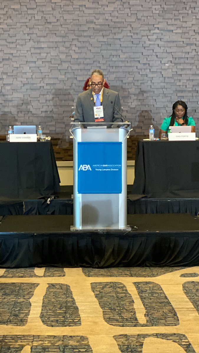 ABAYLD's tweet photo. A message from @ABAPresident Reggie Turner! It’s an honor to have you! #YLDAssembly https://t.co/JzQPo4tKT6