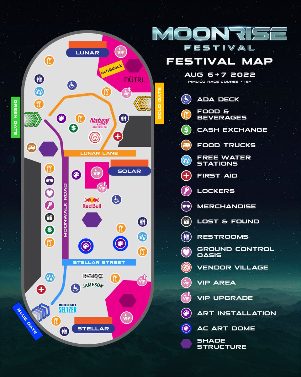 Moonrise Festival 2022 map