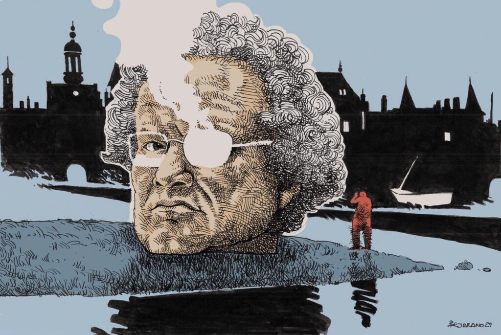 RevistaColofon's tweet photo. Ricardo Piglia relata un sueño a Luis Gusmán, ninguno sabe que será el último... 
Ilustración José Bejarano. 
https://t.co/2LznVvRPiN

#RicardoPiglia #Piglia #elsueño #lecturas #literatura #narrativa #revistacolofon #revistaliteraria #ilustración #arte https://t.co/SHoZ5XWSmq