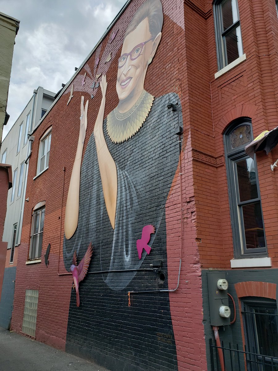 FelixtheTurtle's tweet photo. Spotted during my walk around DC: 2 panda statues, a cherry blossom sculpture, and a Ruth Bader Ginsburg mural by local DC artist Rose Jaffe. #Pandamania #ArtInBloom #RediscoverSpring https://t.co/VU2F2JIXPA