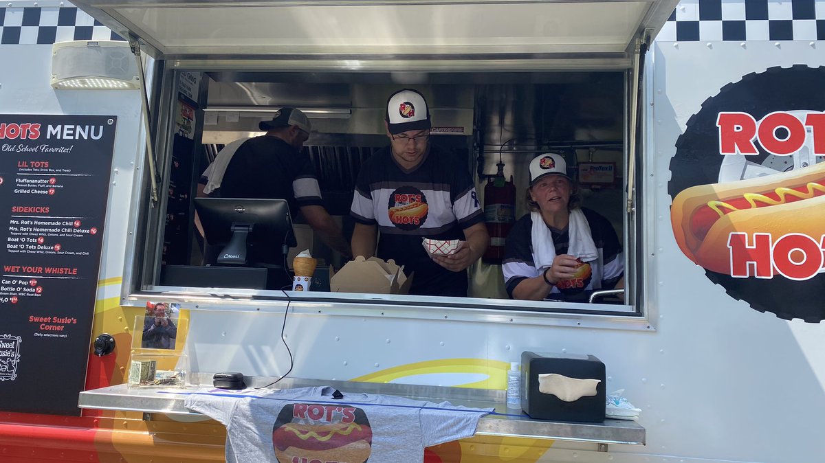 Made it down to <a href="/RotsHots/">Rot’s Hots</a> opening day! This is amazing! Shout out to <a href="/ashton_rotman/">ashton</a> and his fam! <a href="/WhatTheHillGee/">Greg Hill</a> <a href="/rachfrye/">Rachel Frye</a> <a href="/MikeWTMJ/">Michael Spaulding</a> <a href="/jessamez_/">jessamyn spaulding</a>