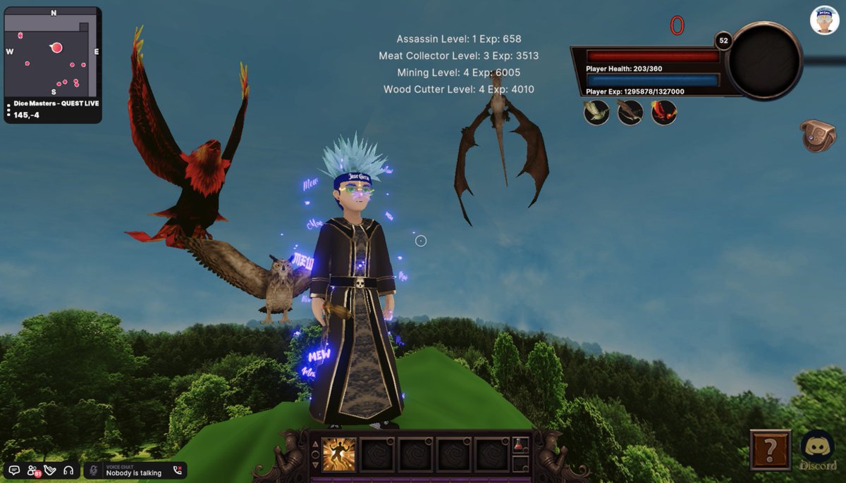 INVERSION_DCL's tweet photo. If you don't see me around DCL this is usually where I can be found.  Hanging with my 3 pets collecting resources getting ready for official launch.  @DiceMastersDCL https://t.co/AgcefCjYWj