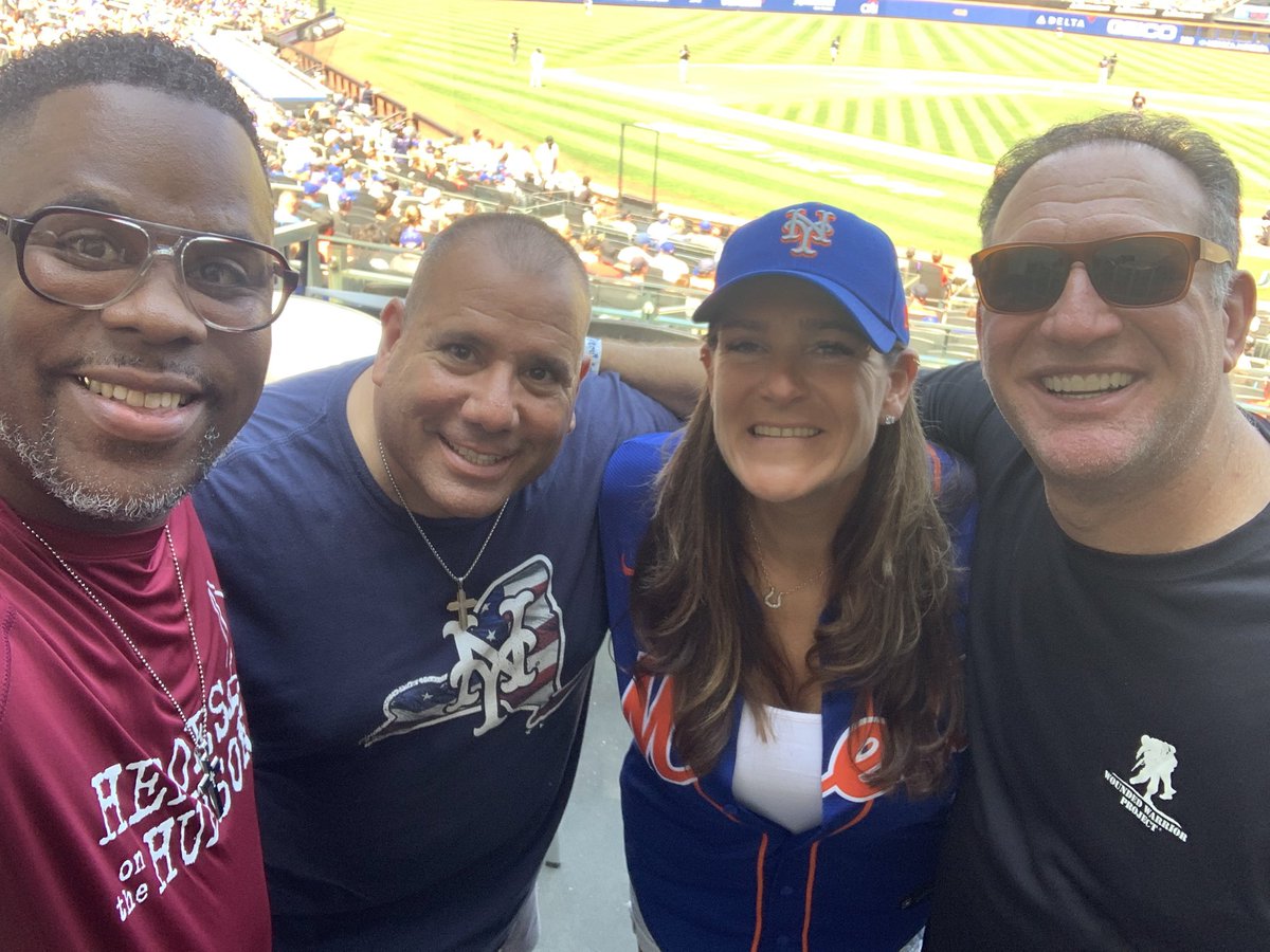 At the Mets game #WoundedWarriors