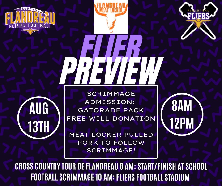 Join us next week for our first annual Scrimmage! Meat locker pulled pork to follow! Free will Gatorade pack donations are asked for admission!