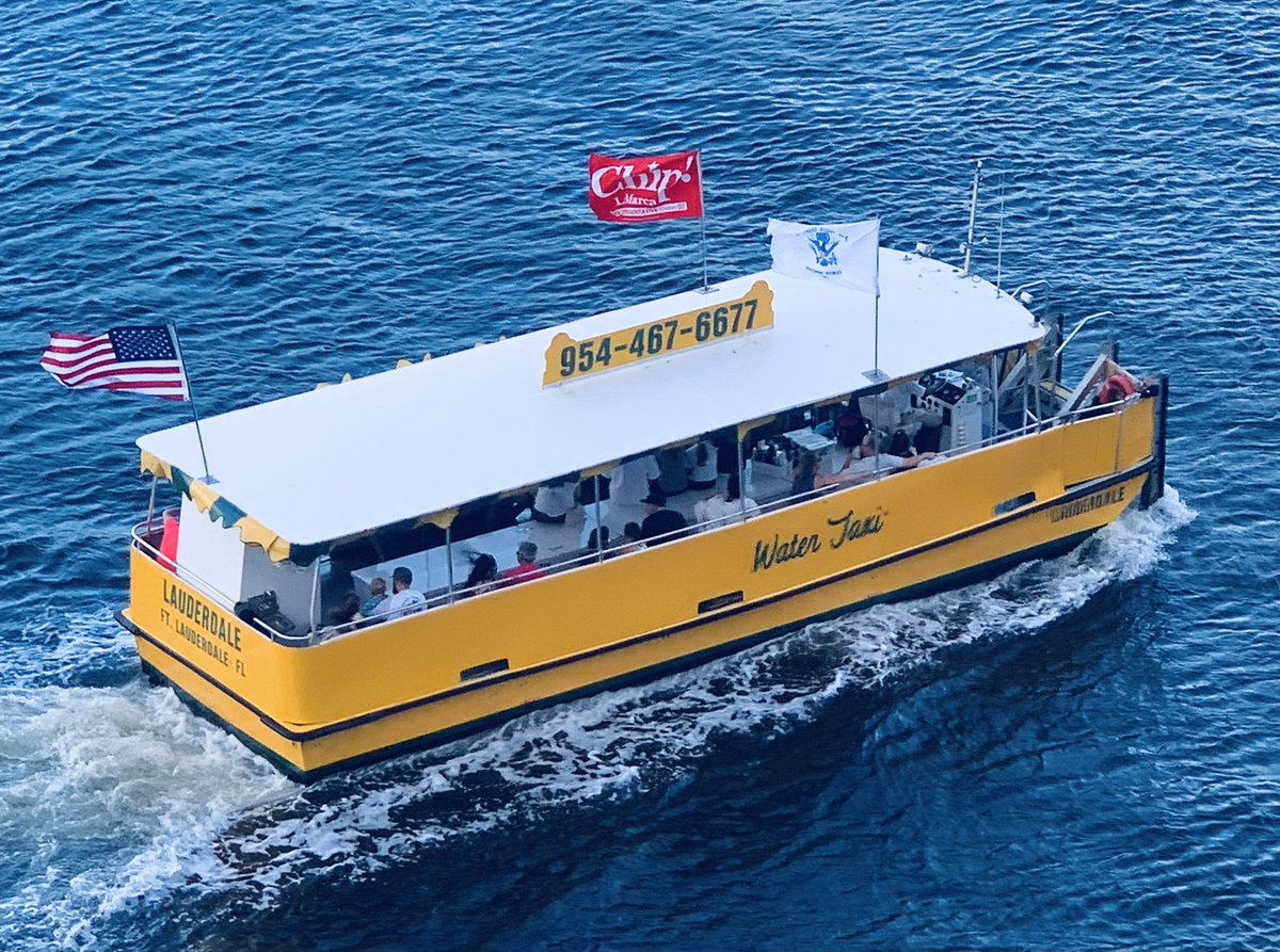 ChipLaMarca's tweet photo. Todayโs a perfect day to enjoy the water on a #WaterTaxi in Fort Lauderdale โ๏ธ #NiceFlagโ๏ธ https://t.co/VbF7LfqL5d
