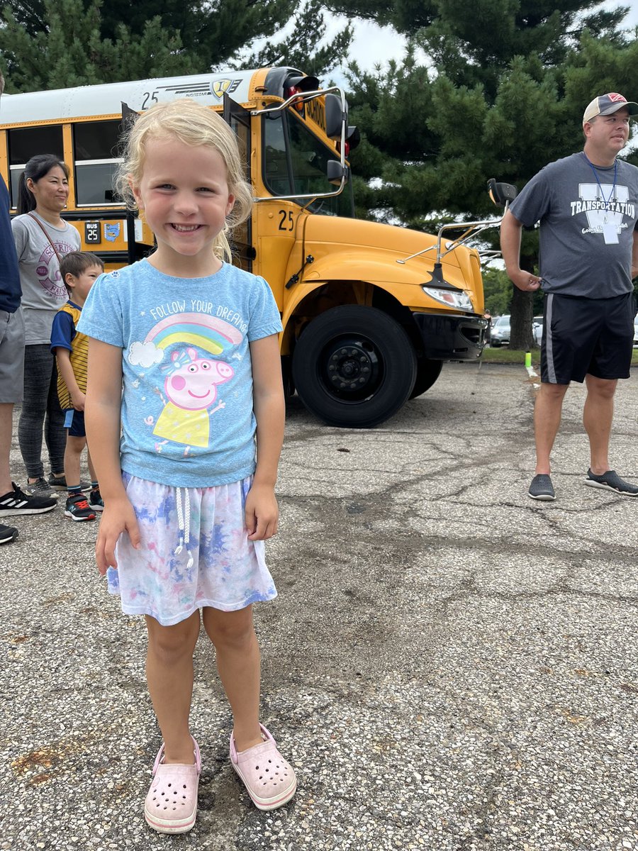 My little kinder is an official first time rider! Thanks for the fun event today <a href="/WorthingtonBus/">Worthington Bus</a> , we learned SO much! #itsworthit <a href="/mrykowski1/">Mary Rykowski</a>
