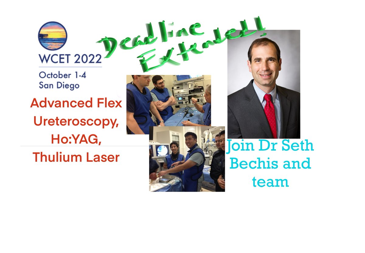 Roger Sur (@roger_sur) on Twitter photo Hands On Course deadline extended 8/12-- Free w/ WCET2022.org registration. <a href="/Endo_Society/">Endourological Society</a> <a href="/BechisUrology/">Seth Bechis</a> <a href="/StoneCrushed/">Ryan Hsi</a> <a href="/noahcanvasser/">Noah Canvasser</a> <a href="/DrKScotland/">Dr. Kymora (Kee-more-uh) Scotland MD PhD</a> <a href="/KSternAZ/">Karen Stern MD</a> Dr Jonathan Berger <a href="/UCSD_Urology/">UCSD Urology</a> WCET2022.org Register: app.smartsheet.com/b/form/5a3c4e3… Hands On Course deadline extended 8/12-- Free w/ WCET2022.org registration. <a href="/Endo_Society/">Endourological Society</a> <a href="/BechisUrology/">Seth Bechis</a> <a href="/StoneCrushed/">Ryan Hsi</a> <a href="/noahcanvasser/">Noah Canvasser</a> <a href="/DrKScotland/">Dr. Kymora (Kee-more-uh) Scotland MD PhD</a> <a href="/KSternAZ/">Karen Stern MD</a> Dr Jonathan Berger <a href="/UCSD_Urology/">UCSD Urology</a> WCET2022.org Register: app.smartsheet.com/b/form/5a3c4e3…