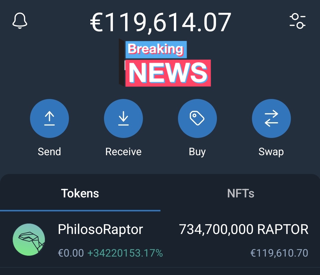 Official_NickJP's tweet photo. Explain the glitch and pump and dump
#philosoraptor $rptr #cryptocurrencies #bull #CoinMarketCap #CoinGecko #altcoins #raptor #Trustwallet #Pancake #pump #rugpull https://t.co/88r5do7vBY