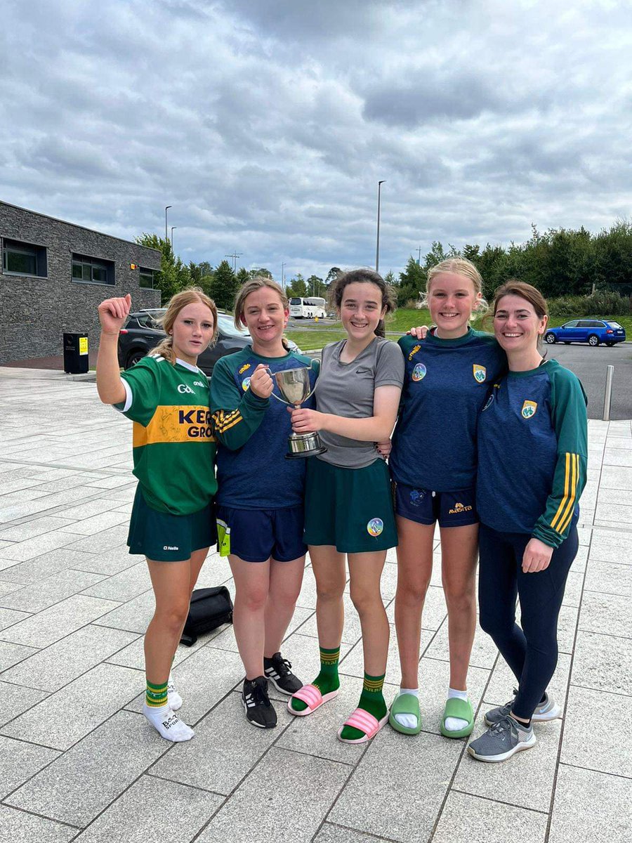 kerrycamogie's tweet photo. ALL IRELAND CHAMPIONS
Our Kerry U14s girls and Management travelled by car, buses, planes and trains to The National Under 14 Blitz 2022 to take part in the Michael Kennedy Cup In Abbotstown today. They played Armagh in the Final, Kerry 4-5 to Armagh 1.0. Full report on Facebook https://t.co/cREZMdC80t