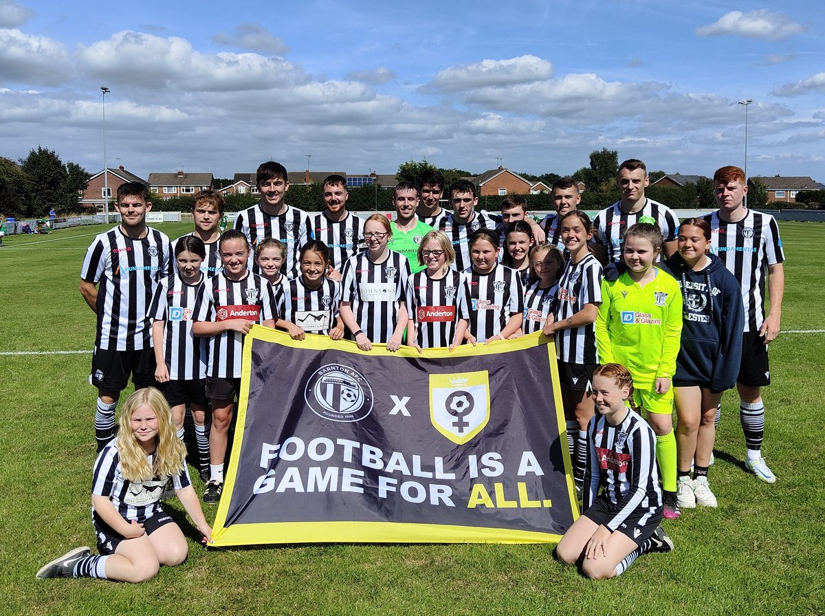 barntonfc's tweet photo. Fantastic to see Girls from @BarntonJuniors &amp; @BarntonWildcats Today Showing Support for the @HerGameToo Campaign 👋🖤💛 Brilliant to see ⚽ #FootballIsAGameForAll 🏁 https://t.co/5tI3yMQEn0