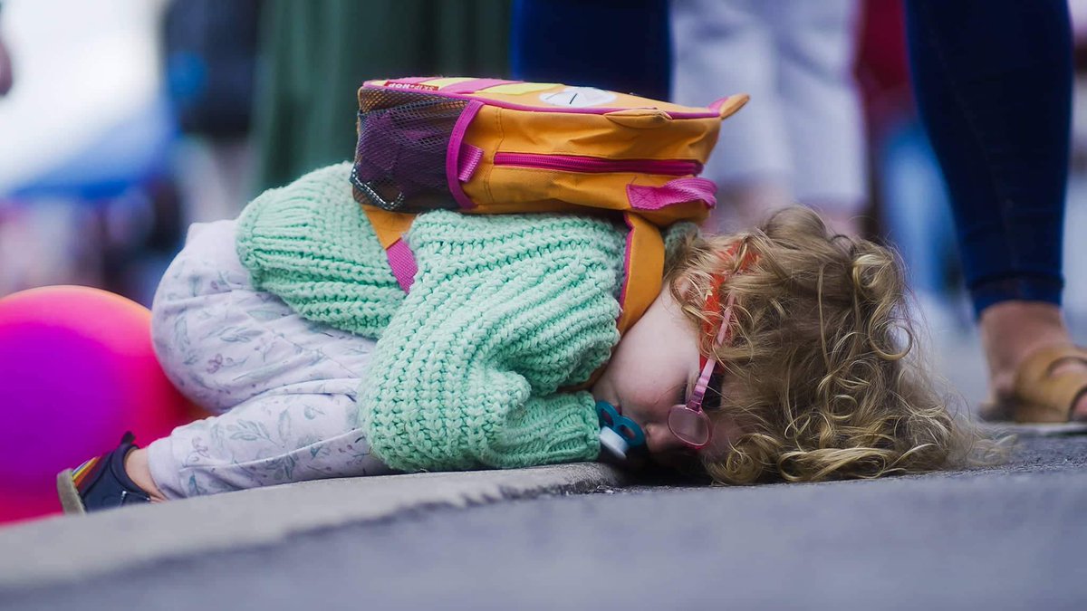 A week of brilliant craic in Mullingar at #fleadh2022 has taken it's toll on Fawn! Photo Credit: Paul Gorman