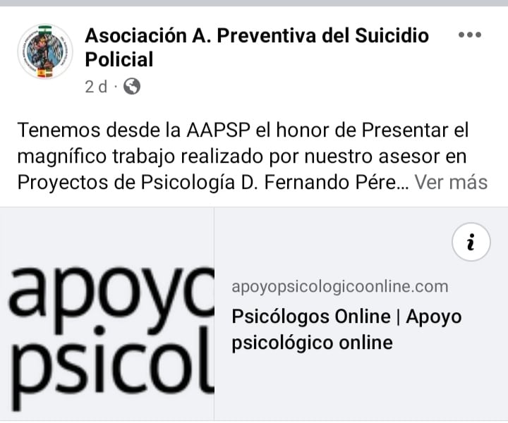 Aapsp2018's tweet photo. Tenemos desde la AAPSP el honor de Presentar el magnífico trabajo realizado por nuestro asesor en Proyectos de Psicología D. Fernando Pérez Pacho.
#CNP
#aapsp
#ajpne
#ragce
#JUPOL
#JUCIL
#GuardiaCivil
#policialocal
#copscave
#ertzaintza
https://t.co/xE2TKBipJB https://t.co/eLVqFD5EWI