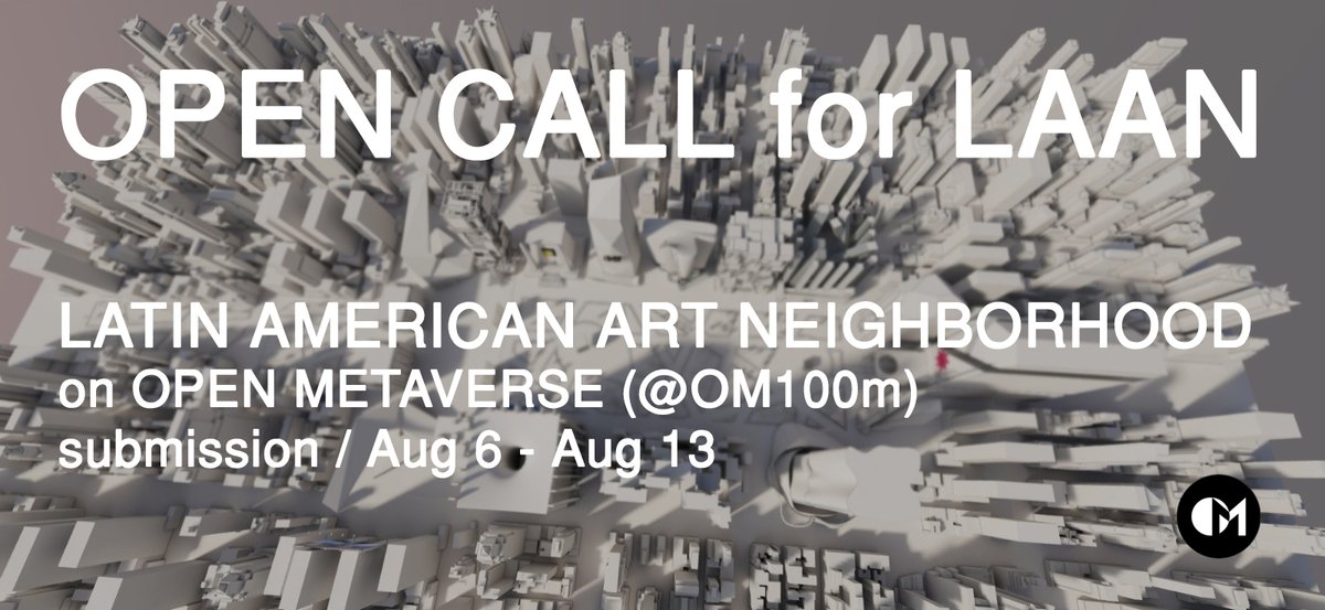 🚨LAAN - LATIN AMERICAN ART on <a href="/OM100m/">OM</a>🚨

Dear LATAM family, we are thrilled to announce that we will have our own neighborhood!  

It is an honor to have been called together with <a href="/HPictur/">Homopictur.eth (Marlon Portales)</a> to curate the selection of artists that will be part of this.

1/4