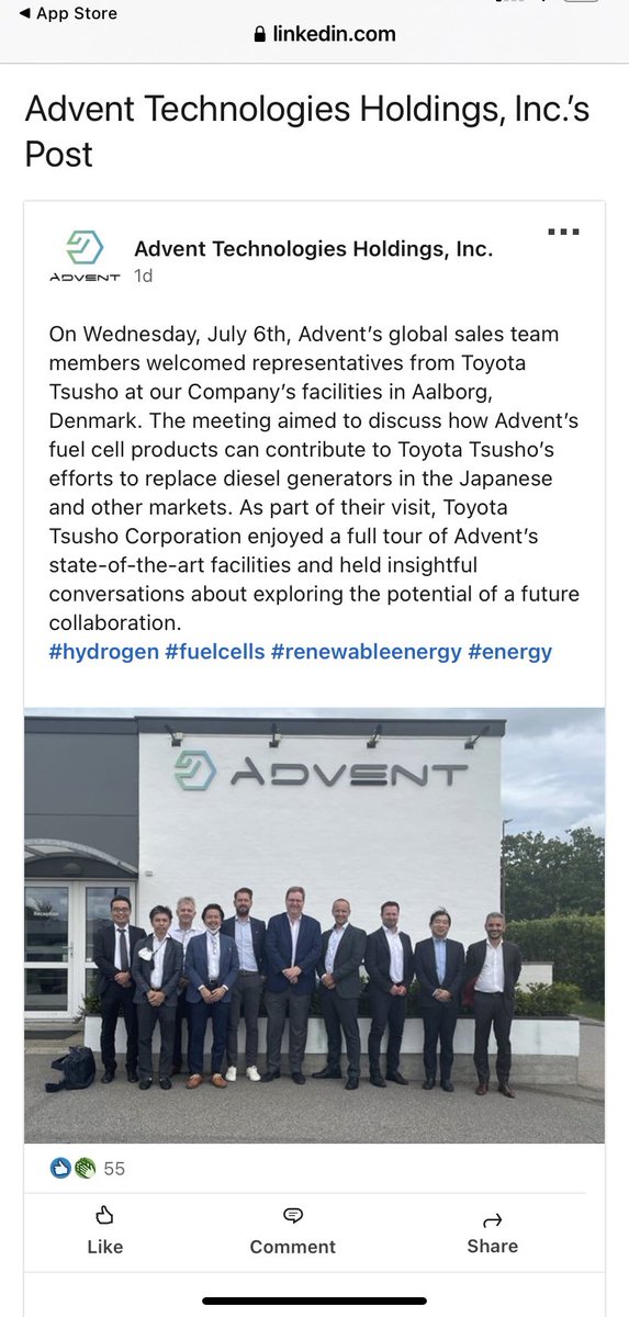 otc_daytrader's tweet photo. $ADN Possible collaboration with Toyota https://t.co/b7fwmK4DZE