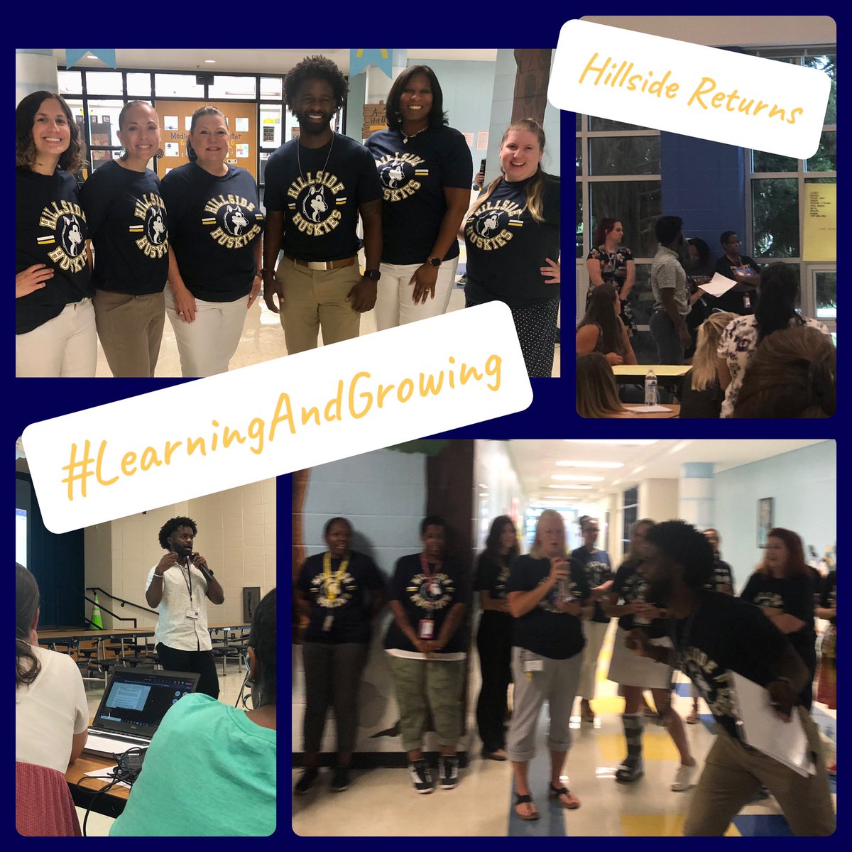 <a href="/HillsideES/">Hillside Elementary</a> had a great first week welcoming teachers back! <a href="/HardrayDumas/">Dr. Hardray Dumas</a> did a great job leading us and helping us learn about our different personalities while staying on the same page. We are ready! #HESLearningAndGrowing #PositiveYear