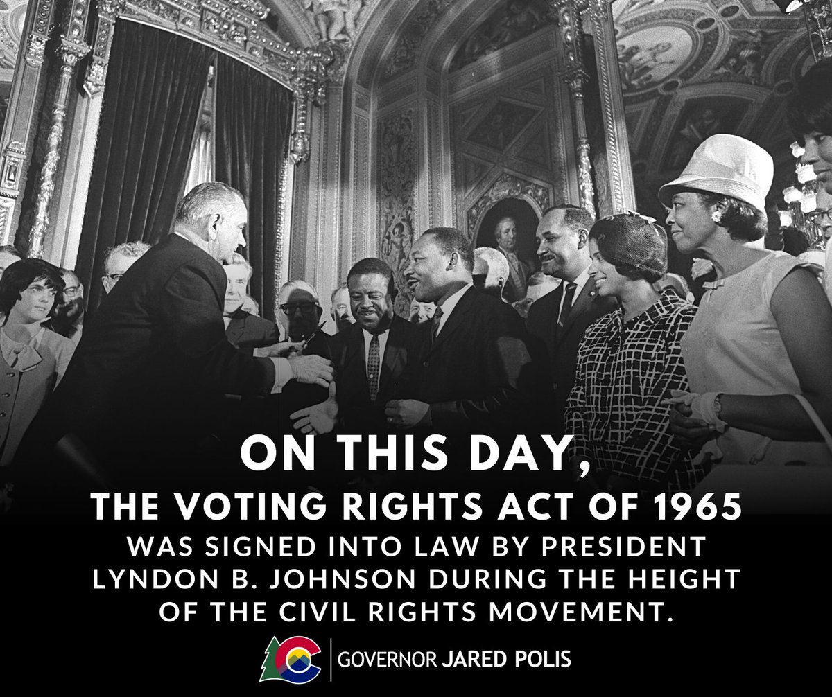 Today as we celebrate the Voting Rights Act, we recommit ourselves to protecting every American’s right to vote.  

Image courtesy of the LBJ Presidential Library: lbjlibrary.net/collections/ph…
