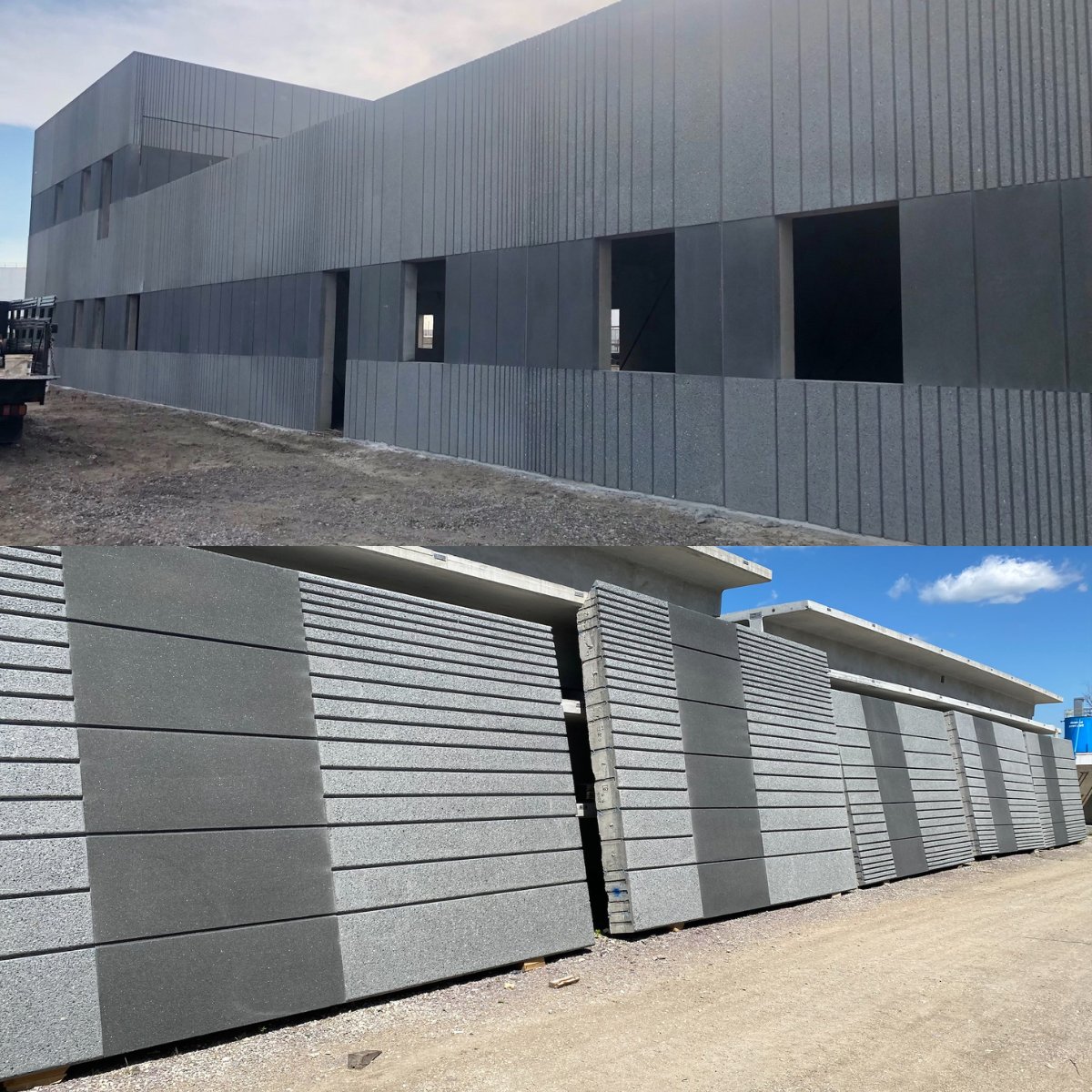 From our production facility to the job site.  Precast components can be installed quickly, often cutting weeks or months from the schedule.

#construction #precast #precastconcrete #savetime