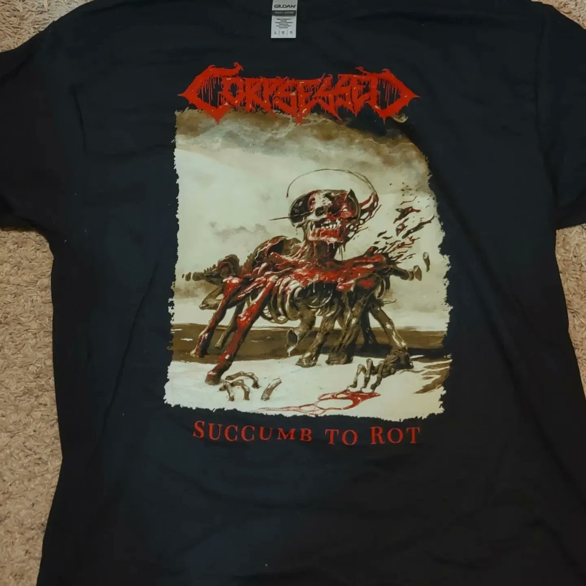 DarkDescentRec's tweet image. Corpsessed - Succumb to Rot LPs and shirts are now in our web store and BC page. LPs arrive early in the week. This will begin shipping immediately upon arrival.

darkdescentrecords.com/shop

darkdescentrecords.bandcamp.com/album/succumb-…

#corpsessed #darkdescent #darkdescentrecords