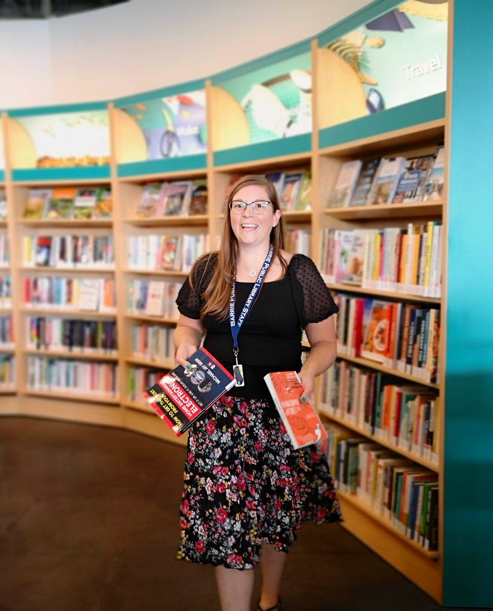 BPL_inthecity's tweet photo. Some staff photos from yesterday as we opened our new Holly Community Library! You can hardly tell we were excited 😆
#helloholly #barrie #barriepubliclibrary https://t.co/iz3sOYFwdK