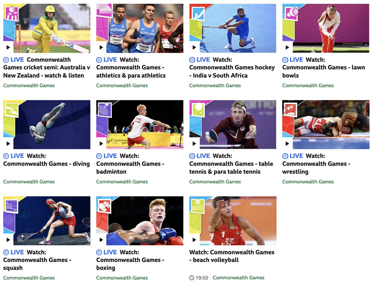 I just love how we're offering so many live Commonwealth Games streams across <a href="/BBCSport/">BBC Sport</a> and <a href="/BBCiPlayer/">BBC iPlayer</a> 👟🏊‍♀️🏏🏸🏓🏀
