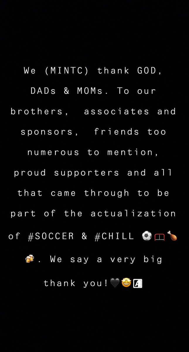 nazachityranio's tweet photo. GRATITUDE IS MUST. *WE #MINTC THANK GOD*
#soccerandchill โฝ๏ธ๐ฅ
๐ฅ๐was a great success. So many more to come from @mintcworldwide @iykejohnson13 #GODDID
CC: @iam_sgee @simplemag_ng @Killermayor @oluwa2much
#Bigbrothernaijaseason7 https://t.co/If2GEH7ARv