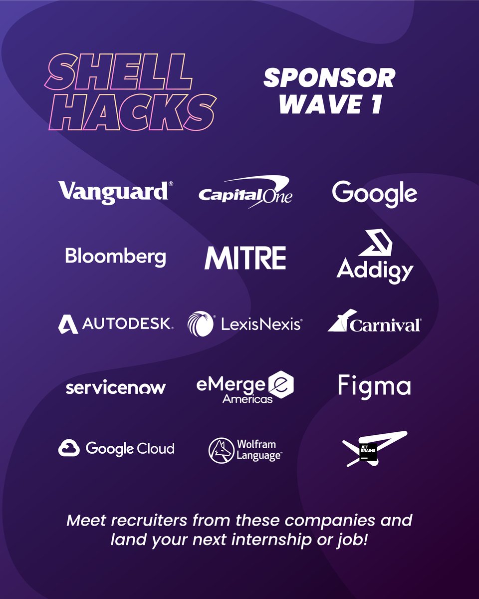 🌊 Our first wave of #ShellHacks 2022 sponsors is here! Connect with recruiters and learn about their opportunities at our sponsor fair. Register now at shellhacks.net #miamitech #hackathon 🌴
