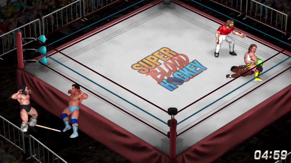 FireProSim's tweet image. Bruiser Brody vs. Koko B. Ware vs. Don Muraco vs. B. Brian Blair 

nashvillelou.com/FP/video/2022/… 

#FirePro #Wrestling #sim #videogame #WWE #AEW #NJPW #AJPW #NOAH #WCW #ECW #ProWrestling #nashvillelou #SuperBloodHockey